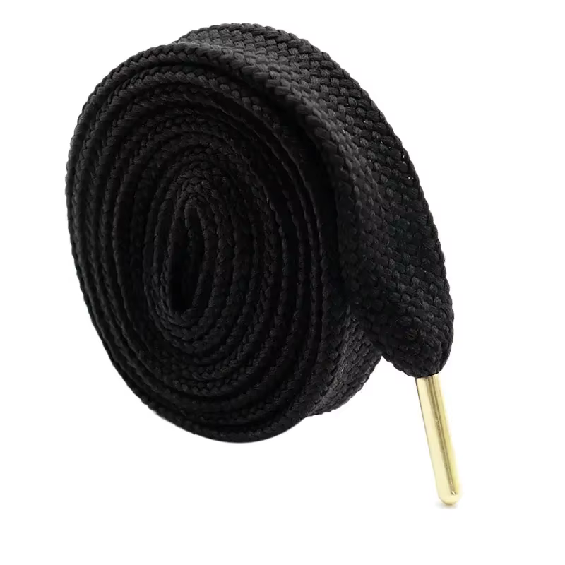 Lacets de graisse de 1.8cm avec pointes en métal doré, lacets de luxe de haute qualité, lacets de bo