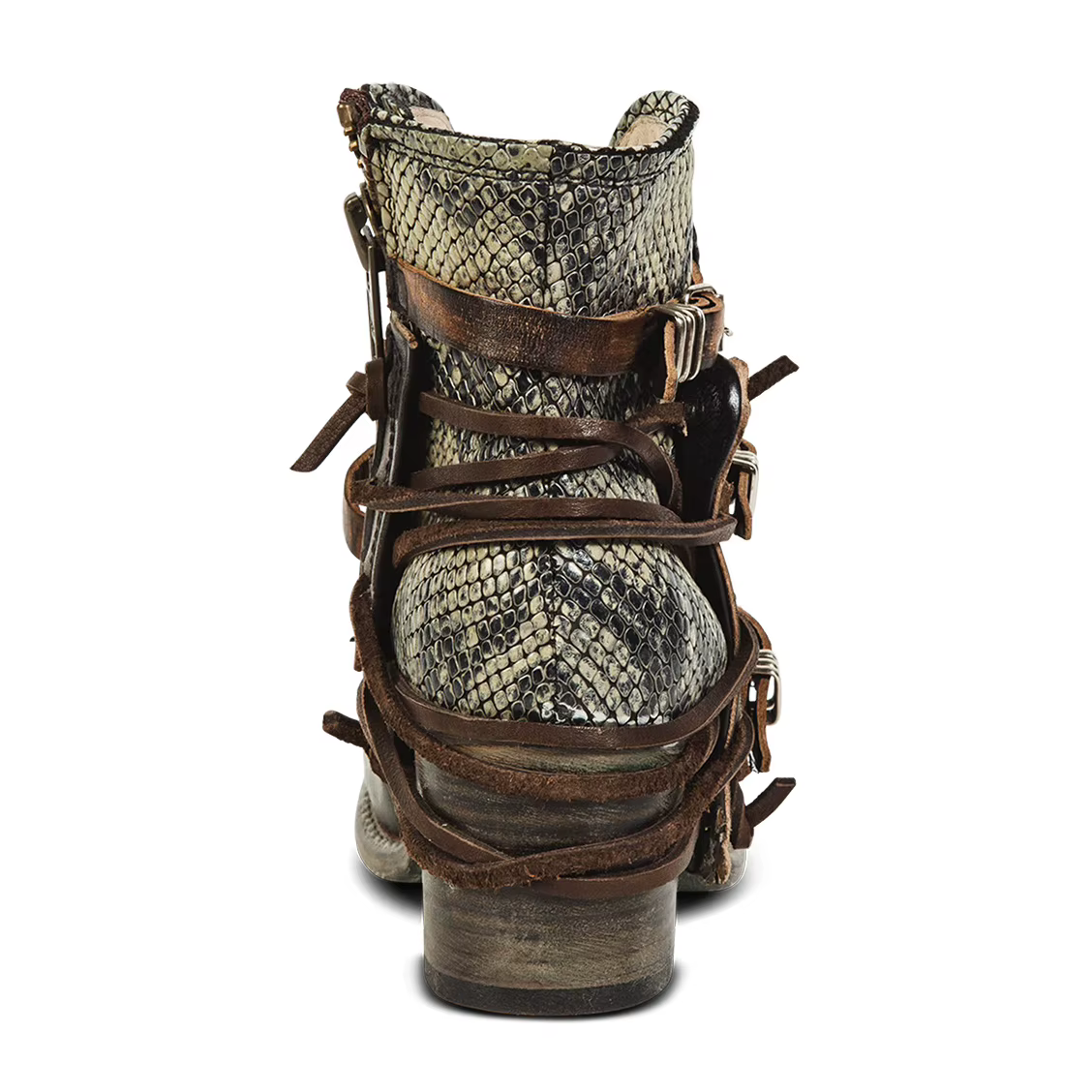 Bottes western vintage en cuir véritable pour hommes et femmes, bottes de rinçage, bottes rondes Par