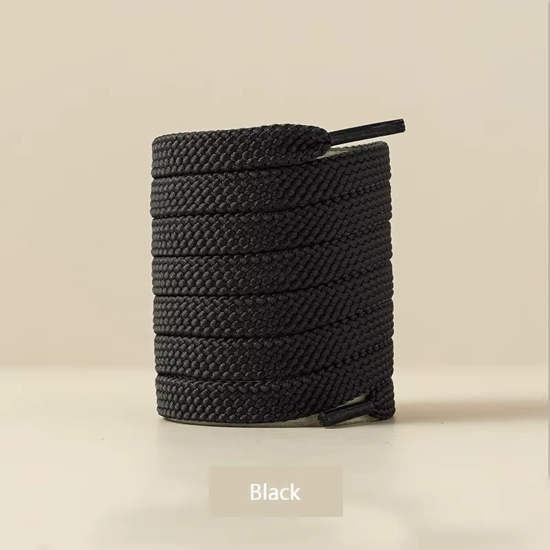 2022 nouveaux lacets plats classiques pour baskets lacets de chaussures décontractées blanc noir spo