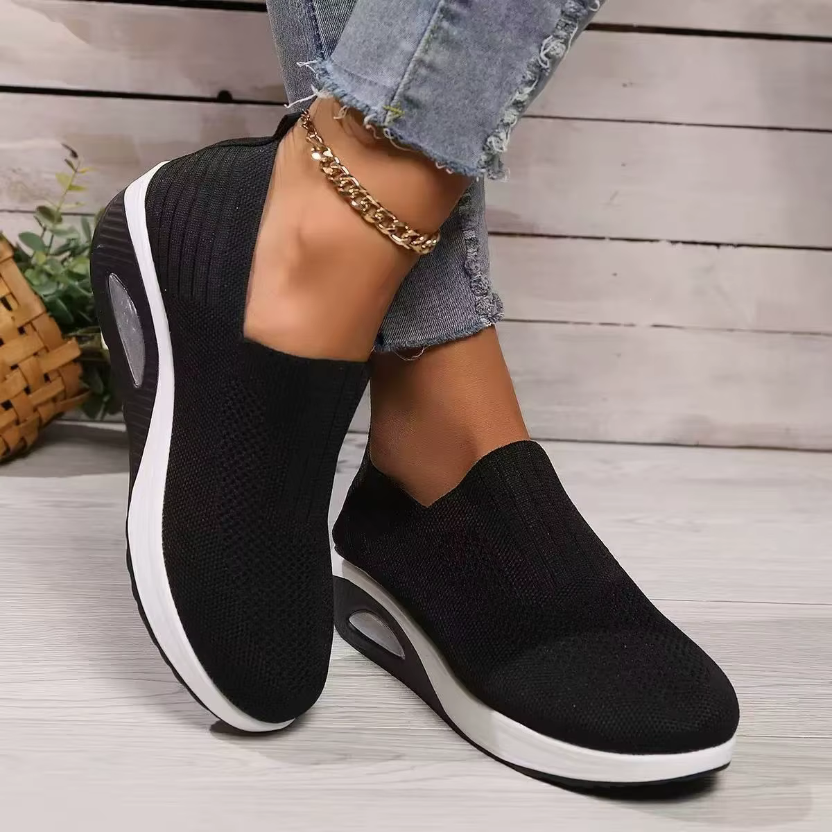 Baskets vulcanisées tendance pour femmes, plateformes unies, chaussures plates décontractées respira