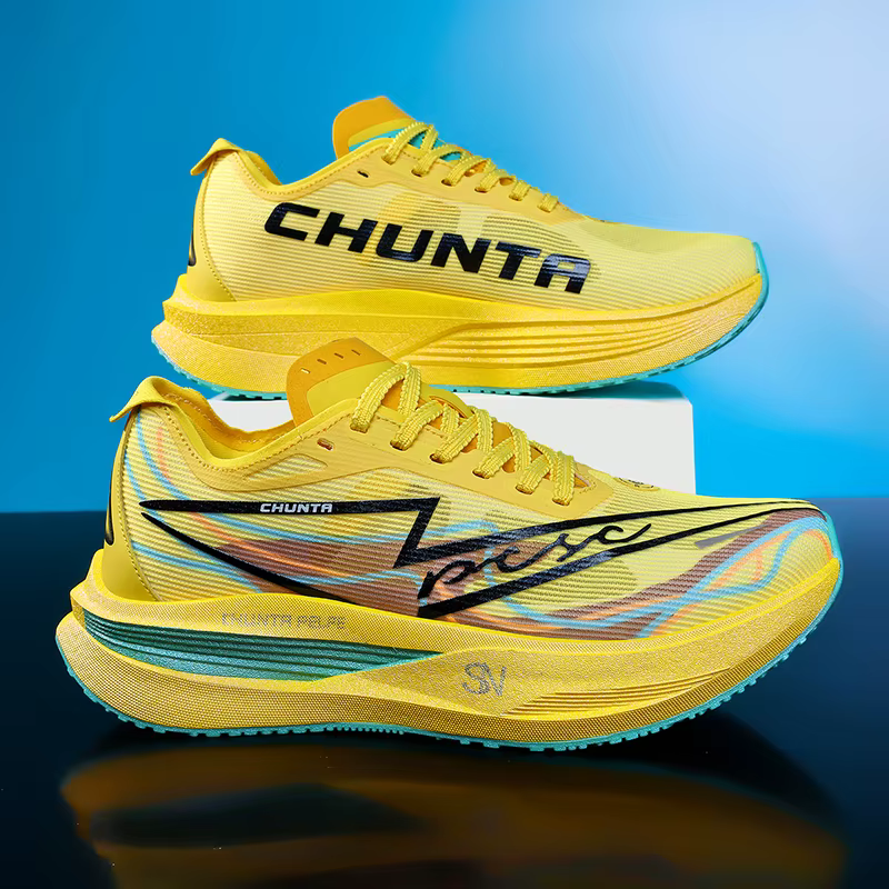 Chaussures de course à pied avec plaque en carbone, marathon, spécialité sportive, respirantes, légè
