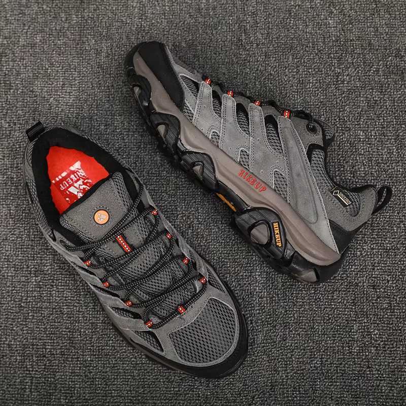 HIKEUP chaussures de randonnée hommes concepteur escalade Trekking baskets pour hommes en cuir Sport