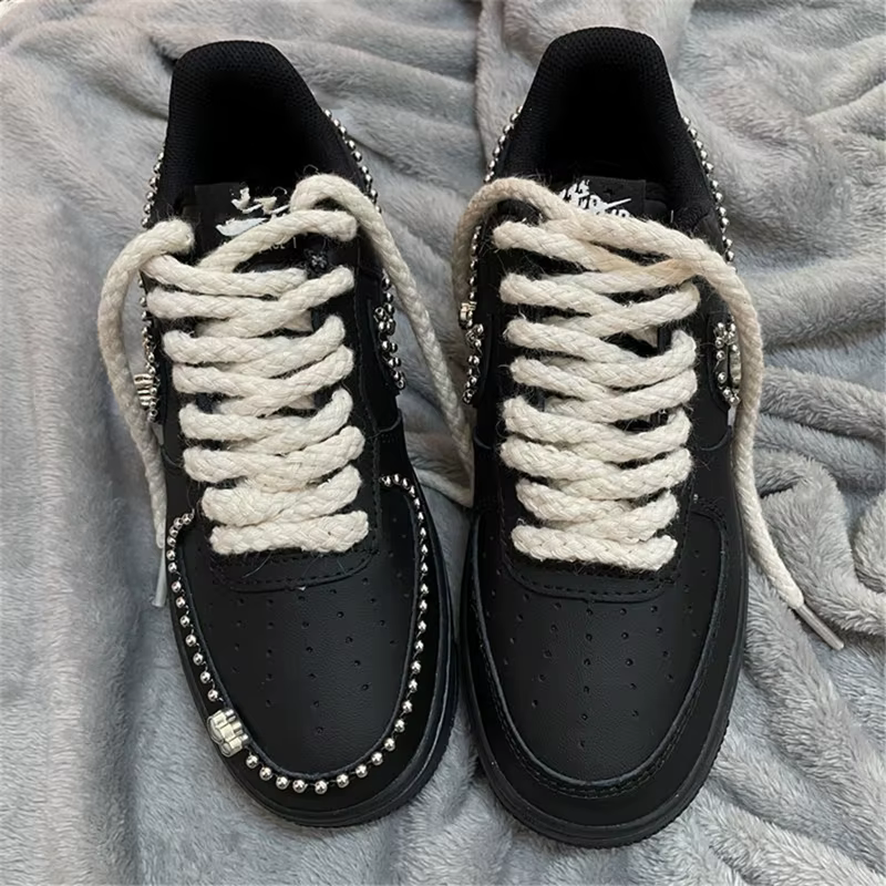 Lacets de chaussures en lin et coton 7mm lacets ronds audacieux pour baskets lacets chaussures lacet