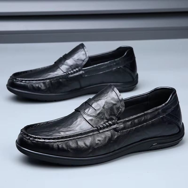 Chaussures plates décontractées à bout rond pour hommes, simples, confortables, respirantes, résista