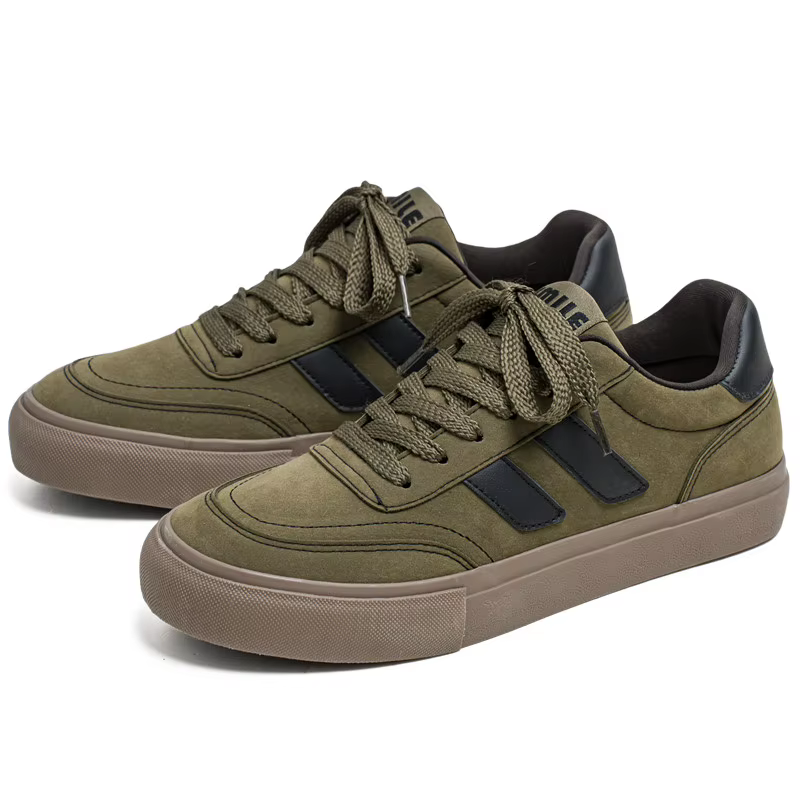 Chaussures de Skateboard Vintage pour hommes, baskets vulcanisées en daim confortables et décontract
