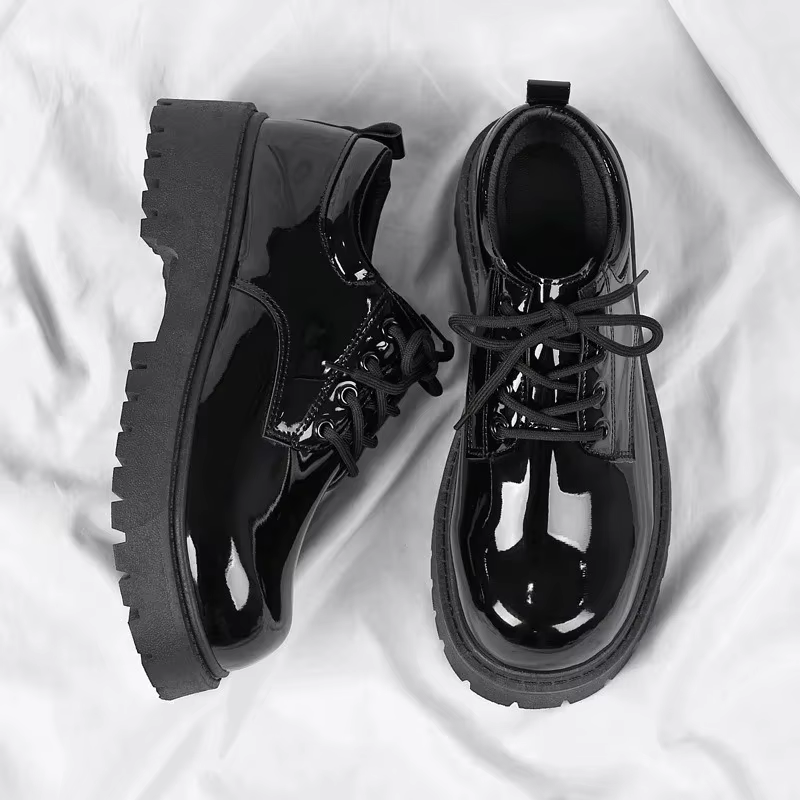 Chaussures Derby en Cuir Verni Tendance pour Homme 2026 – Chaussures Habillées Exquises pour Affaire