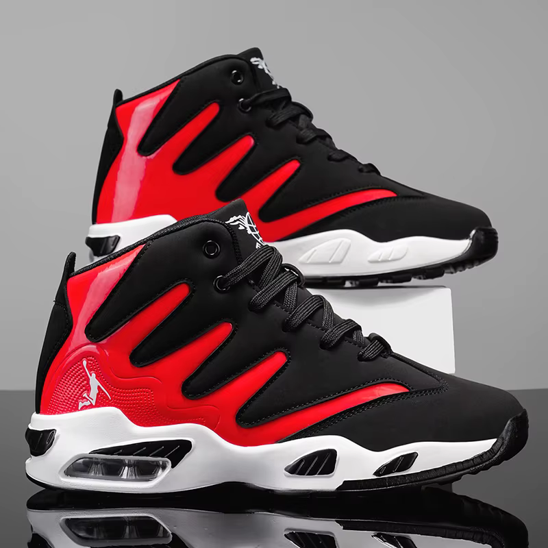 Chaussures de basket-ball montantes pour hommes, robustes et stables, baskets d'entraînement à lacet