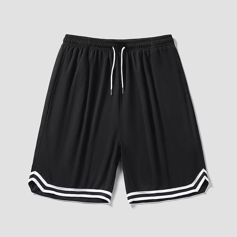 Shorts de basketball mi-cuisse pour hommes, rayés, amples, en maille respirante, pour la course, le 