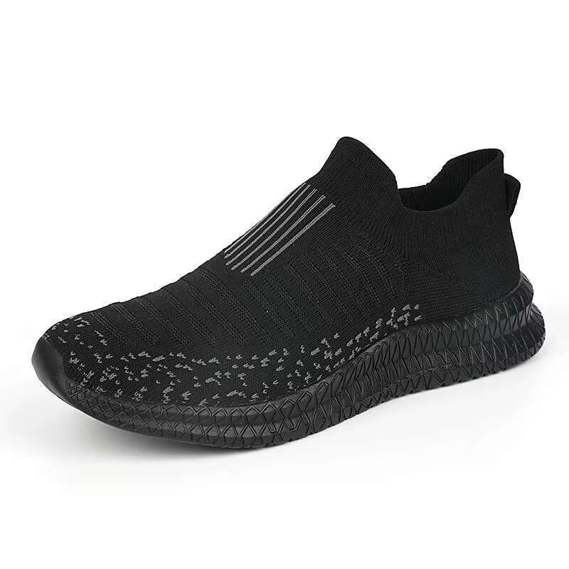 Chaussures pour hommes confortables baskets légères homme maille respirant chaussures de marche moca