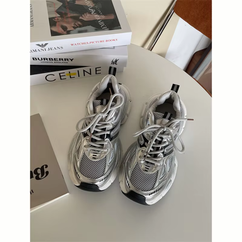 Baskets décontractées à talons moyens pour femmes, chaussures d'été en caoutchouc pour dames, chauss