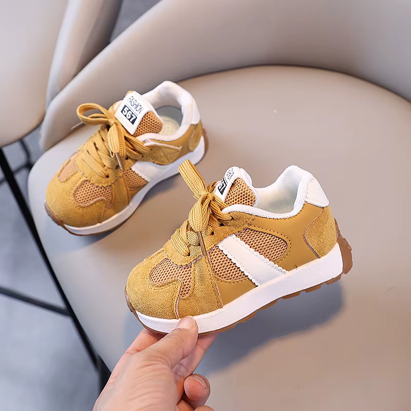 Chaussures de sport automne 2026 pour enfants, baskets en cuir PU pour garçons et filles, semelle so