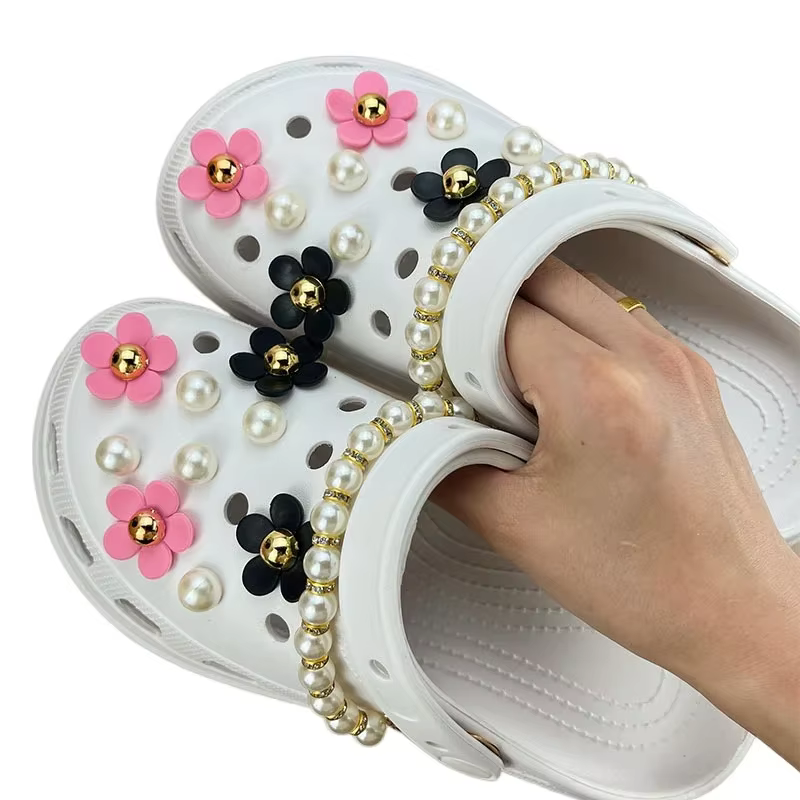 Breloques de chaussures à trous élégantes, pour fleur, sabots en perles, Jeans, dessin animé, breloq