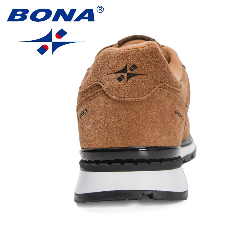 BONA-Chaussures de marche en daim pour hommes, baskets d'extérieur confortables, décontractées, de n