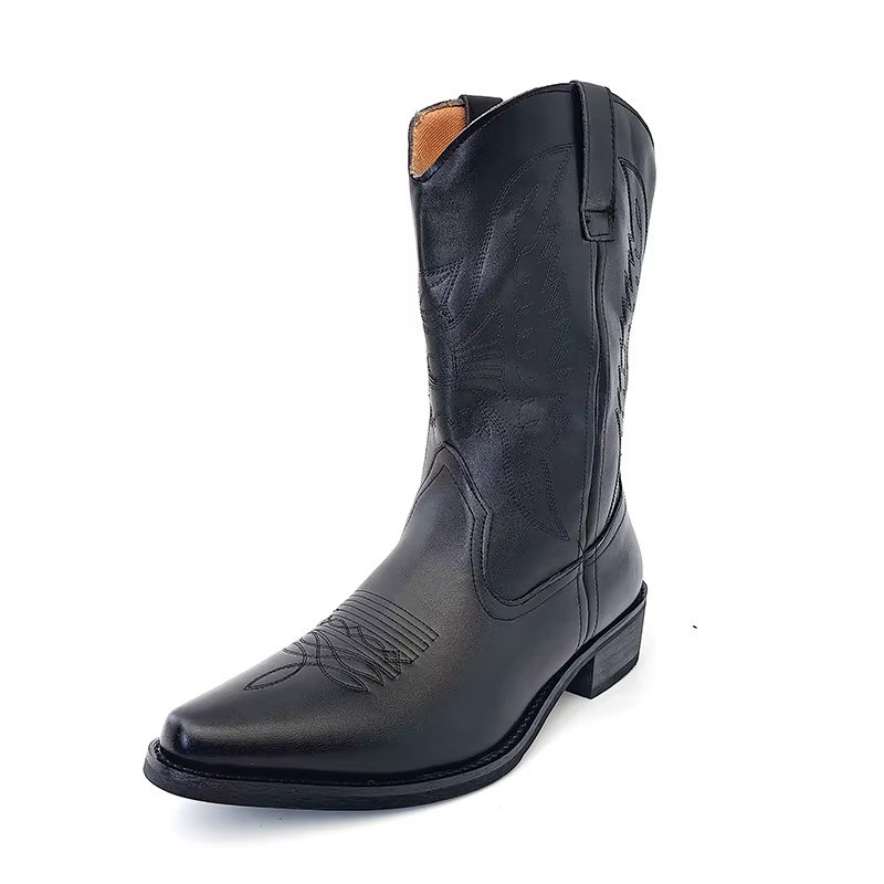 Bottes de travail à bout pointu de style anglais pour hommes, bottes de banquet haut de gamme, botte