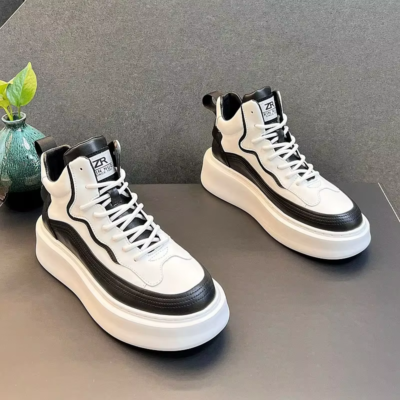 Nouvelles Chaussures en Cuir Souple Blanc Respirant Style Coréen Printemps-Automne 2024 – Chaussures
