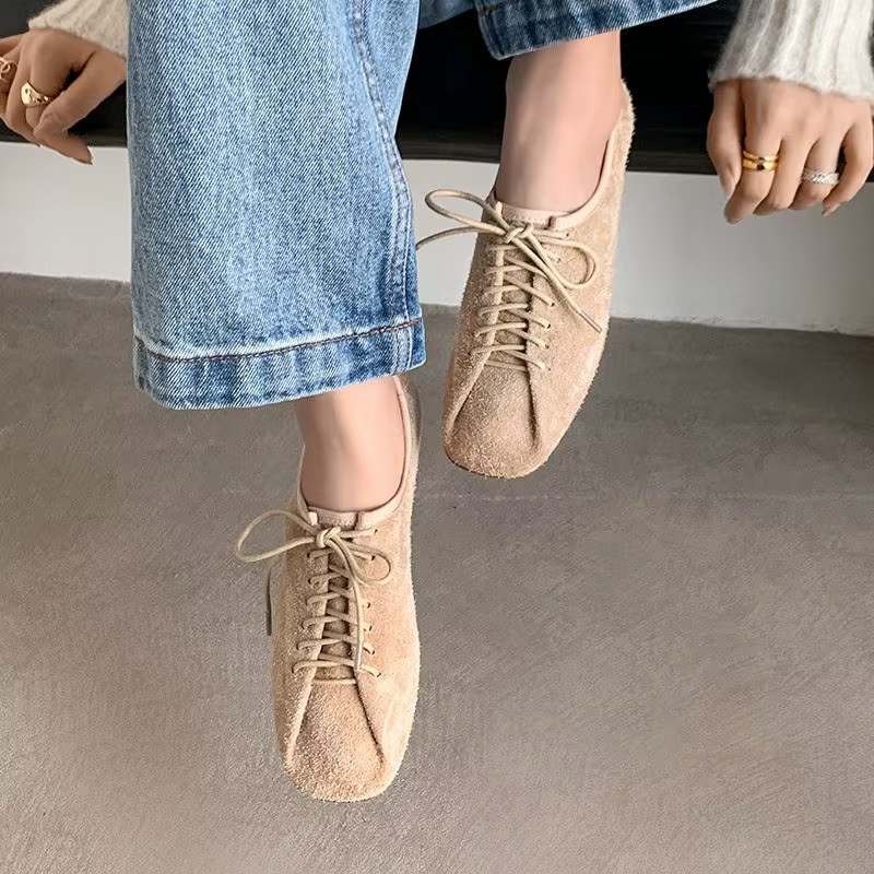 MORAZORA 2026 nouvelle vache daim cuir femmes baskets à lacets mode chaussures plates de haute quali