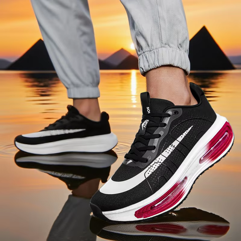 Meilleurs hommes chaussures de course de marche rembourrées garçons baskets tout-terrain semelles ép