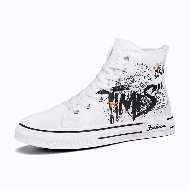 Décontracté respirant plate-forme chaussures homme hommes chaussures vulcaniser toile chaussures hau