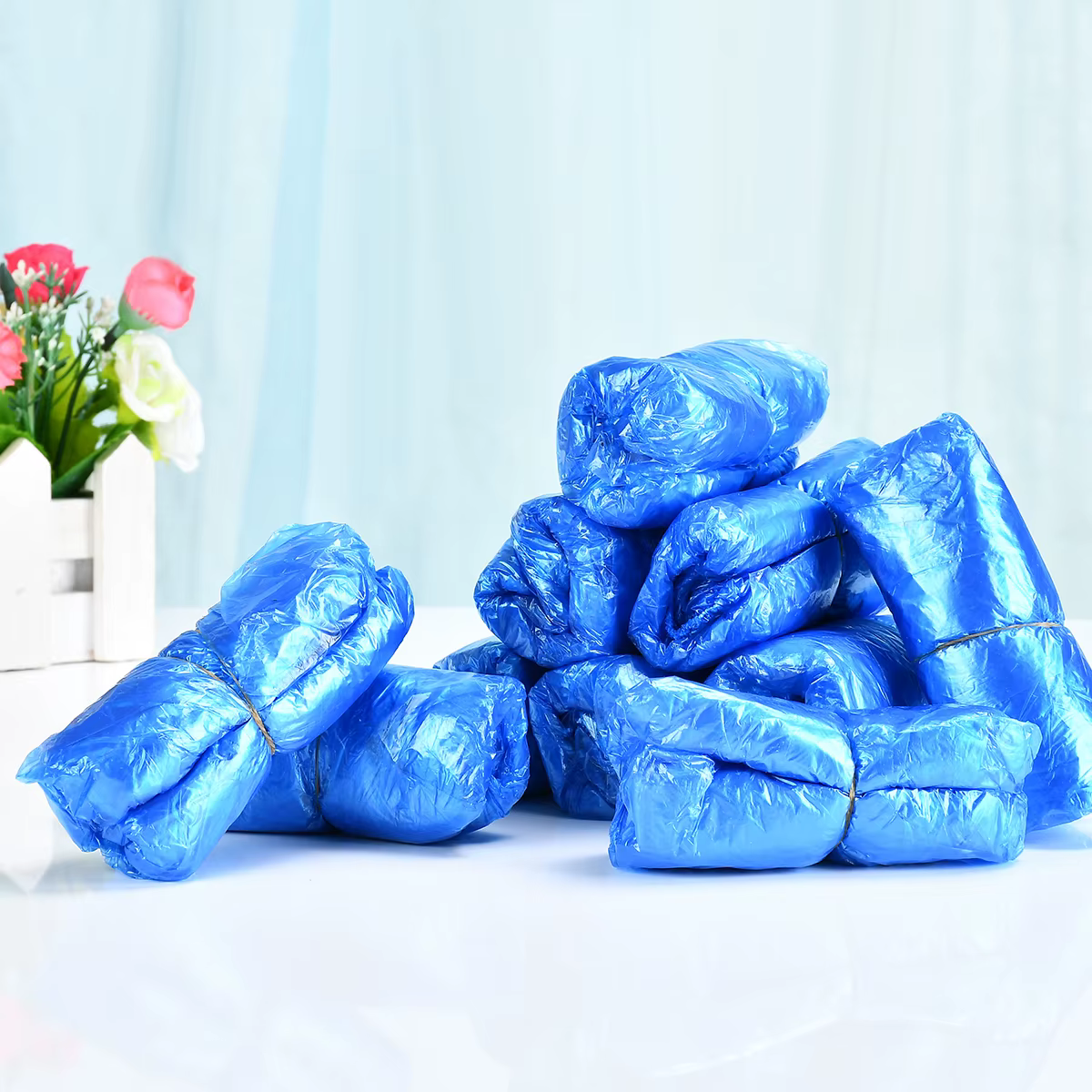 Couvre-bottes imperméables portables en plastique antidérapant, couvre-chaussures jetables, couvre-c