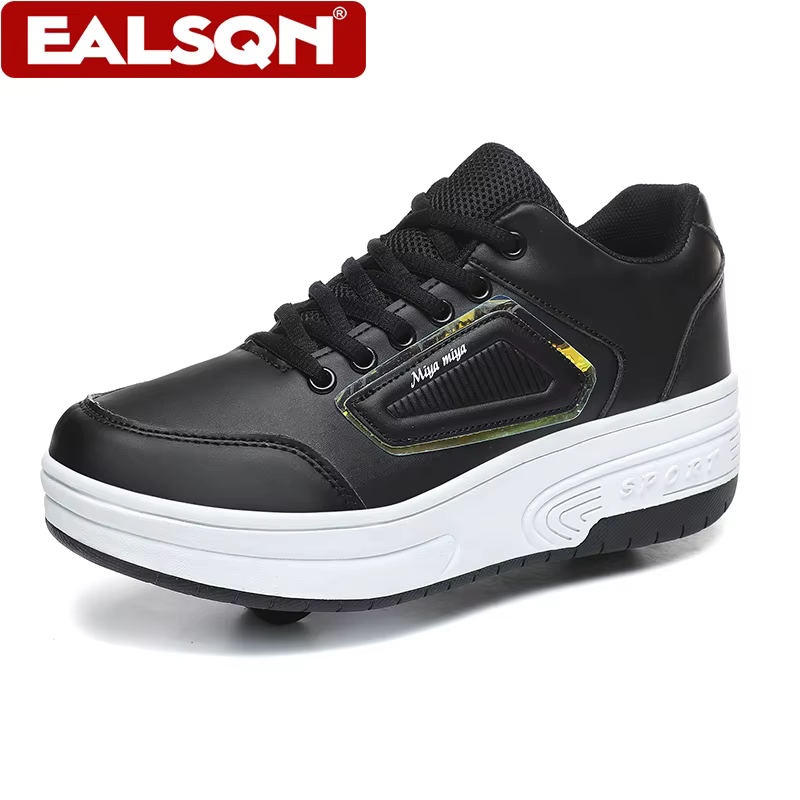 Chaussures de roller pour garçons, avec deux roues amovibles, taille 30-41, baskets de sport multifo