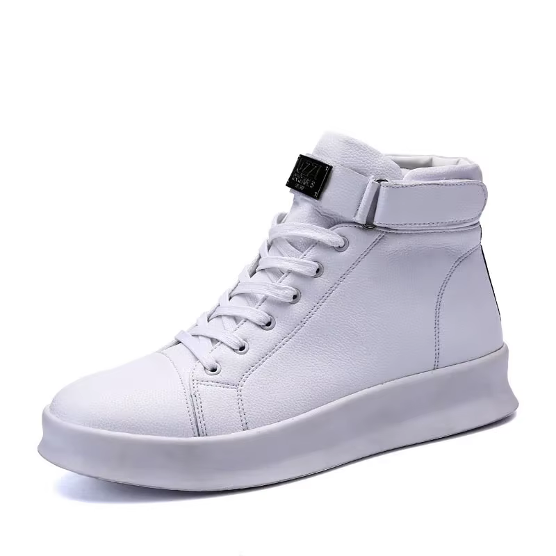 Mode luxe hommes rouge baskets hautes en cuir PU espadrilles décontractées hommes chaussures plates 
