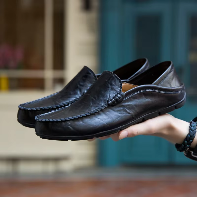 Chaussures pour hommes, chaussures décontractées en cuir, mocassins pour hommes, chaussures bateau à