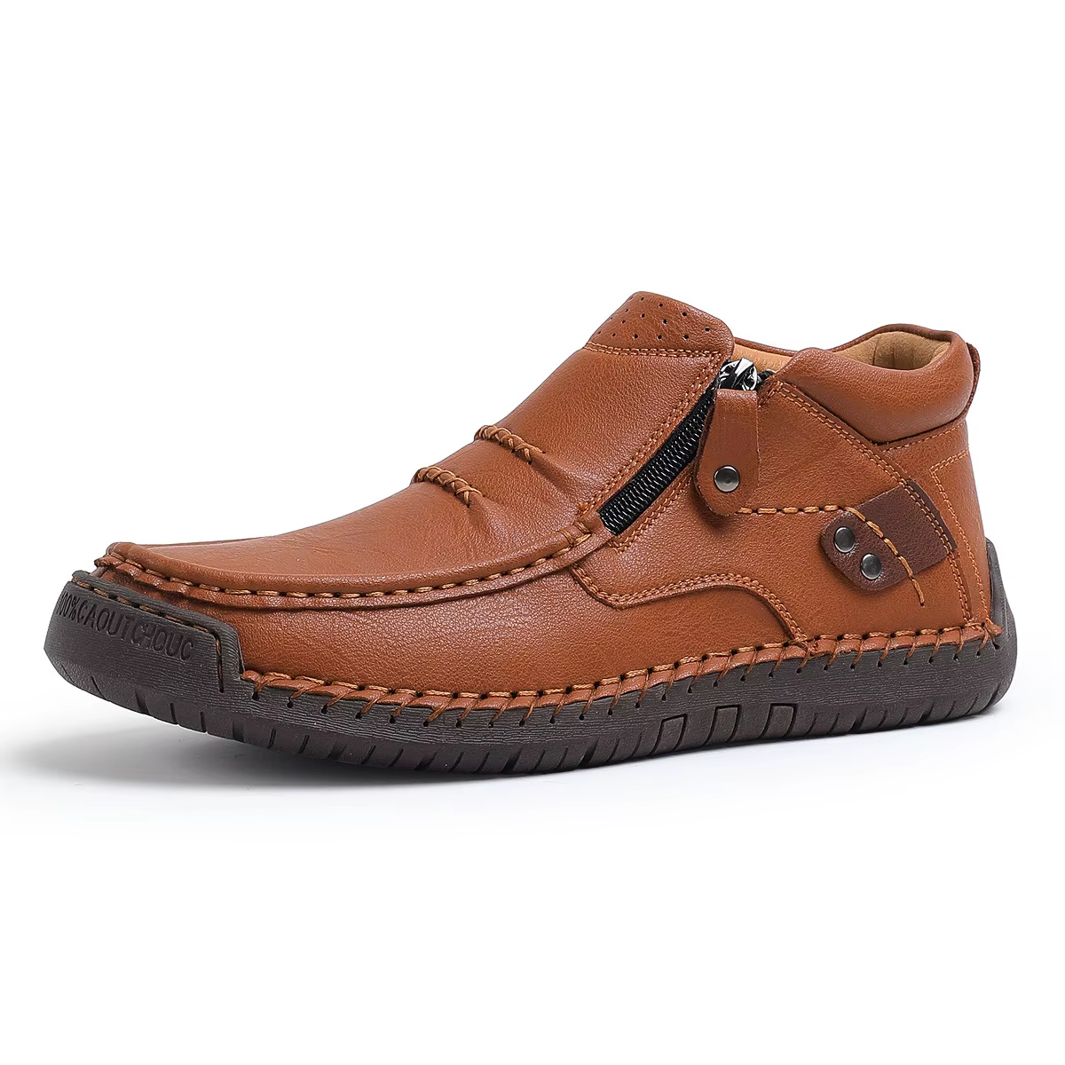 Luxury Men's Shoes Fashion Handmade Leather Shoes Outdoor Casual Ankle Boot Slip on Driving Shoes fo