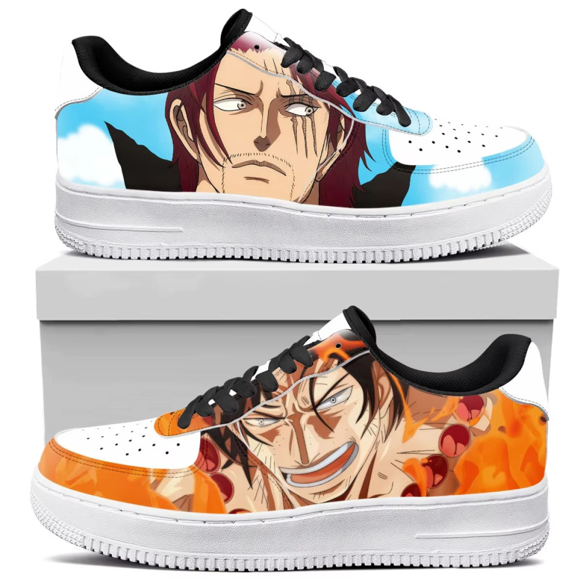 Chaussures montantes One Piece Anime, baskets de loisirs pour homme et femme, chaussures de basket-b