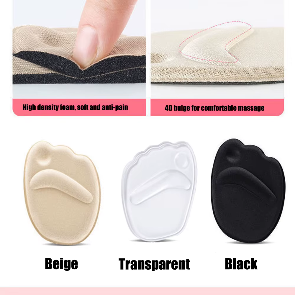 Coussinets d'insertion avant-pied pour femmes, chaussures antidérapantes en Silicone, soulagement de