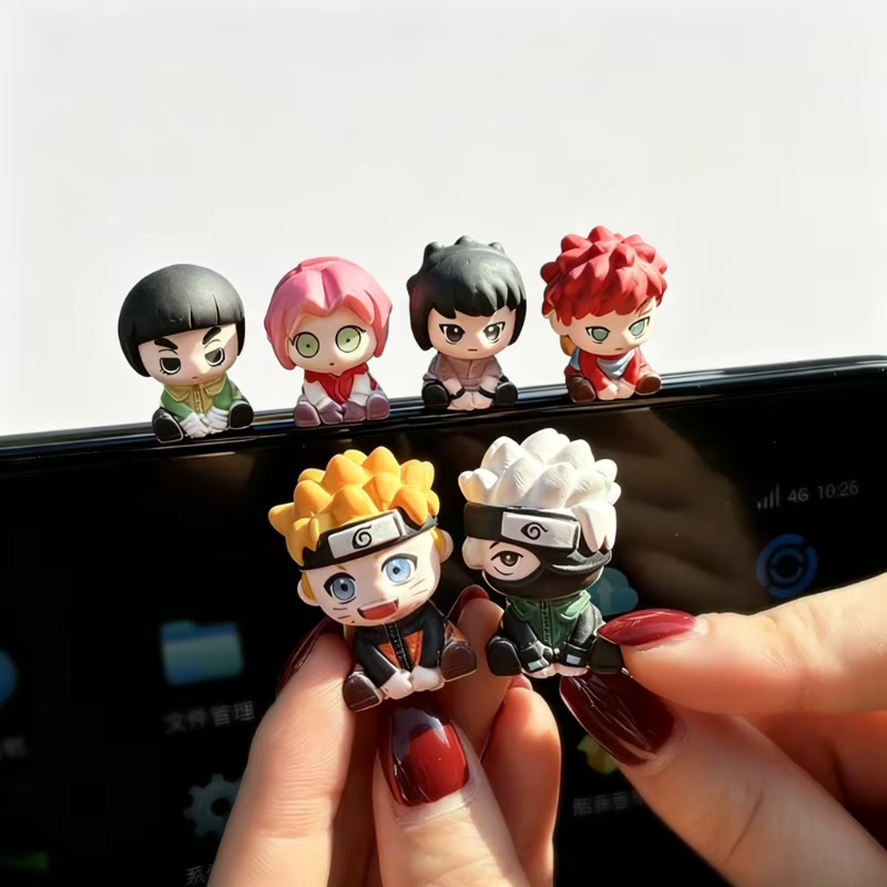 Figurines miniatures mignonnes de dessin animé NARUTO, accessoires 2D en résine faits à la main, mod