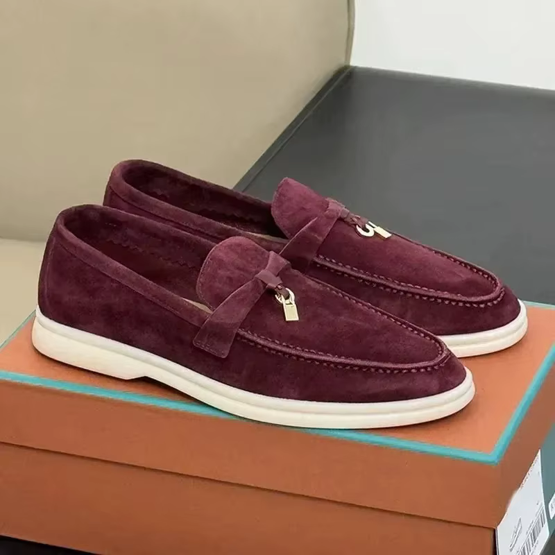 Chaussures Vintage décontractées à la mode, mocassins à talons plats pour femmes, chaussures plates 