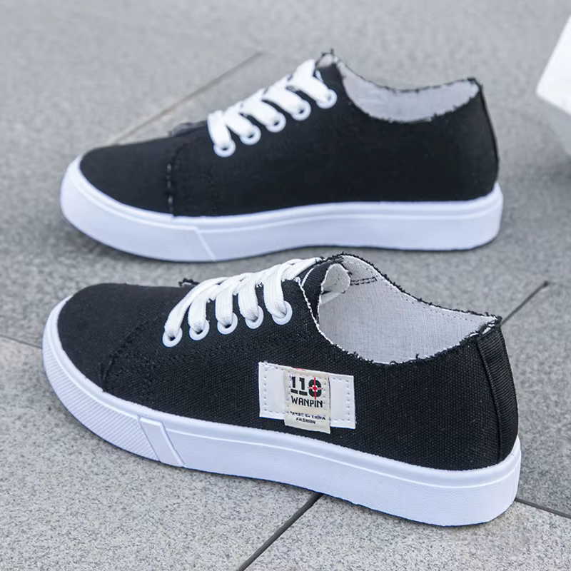 Baskets Basses en Denim pour Femme, Chaussures Plates à Lacets, Collection Printemps Été 2025