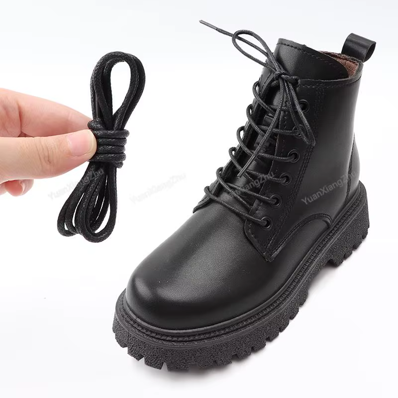 Lacets en coton ciré rond Oxford lacets de chaussures bottes lacets pour chaussures lacet en cuir im