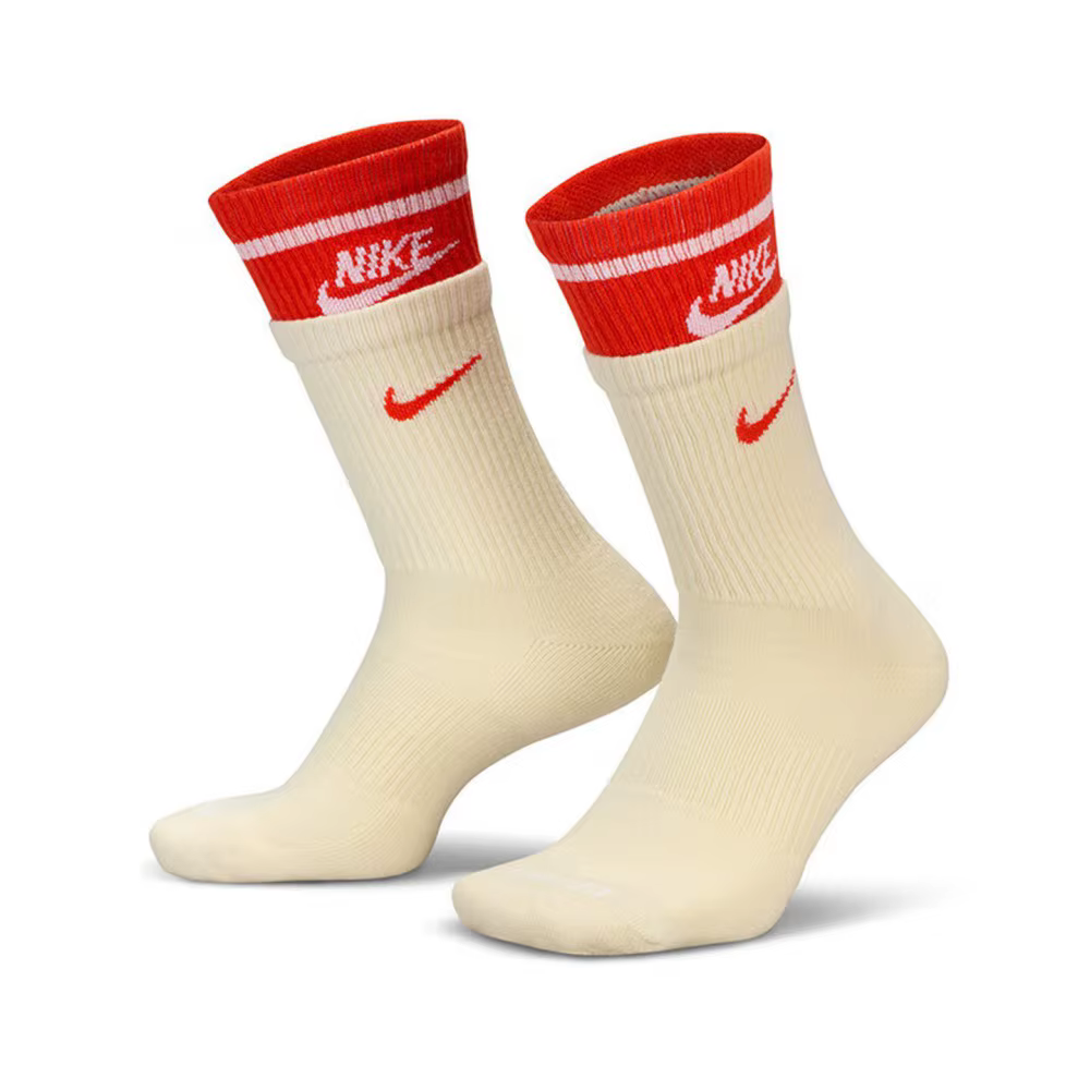 Nike EVERYDAY CREW : Chaussettes de basket-ball souples unisexes élégantes, confortables, antidérapa