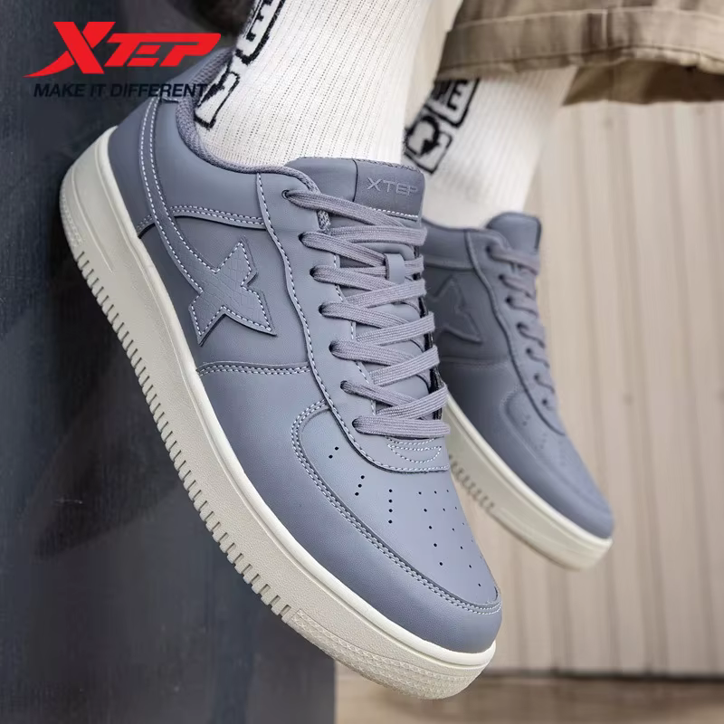 Xtep chaussures de skateboard antidérapant résistant à l'usure décontracté blanc Couple Skate basket