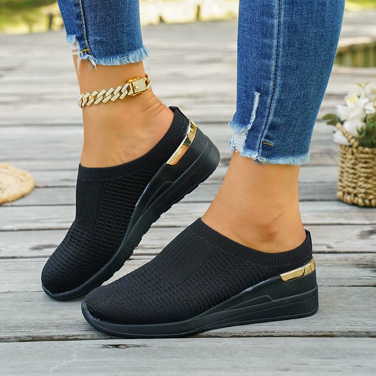 Chaussures de course pour femmes, baskets de sport décontractées confortables en maille respirante,