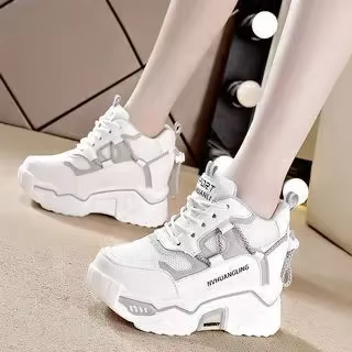 Baskets femmes chaussures de sport plate-forme maille respirant vulcanisé chaussure coin décontracté