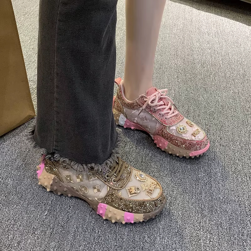 Baskets de tennis décontractées pour femmes, chaussures à bas optiques en biscuits, chaussures de ma