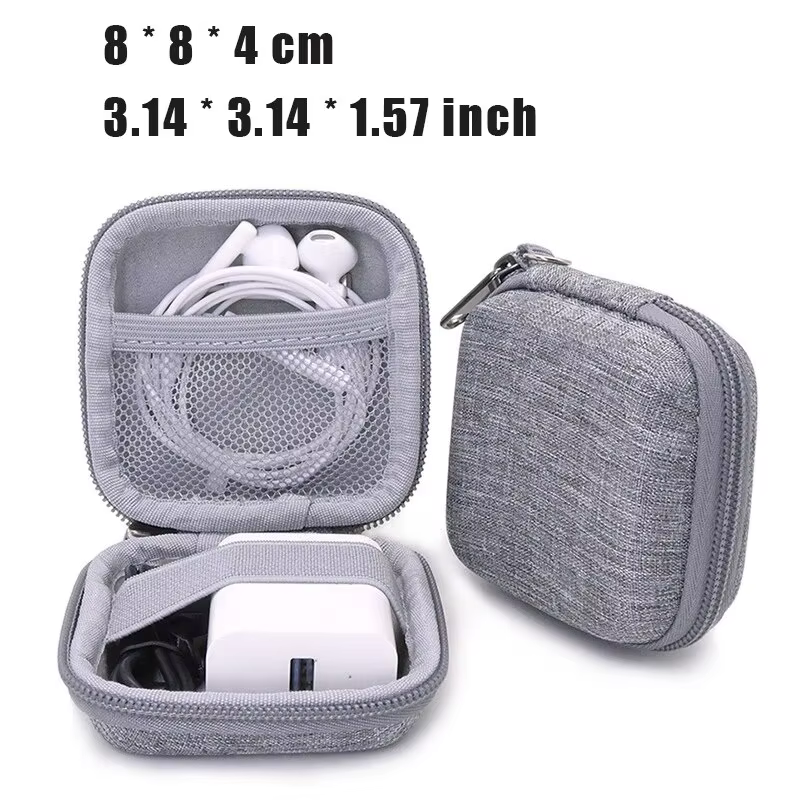 Sac de rangement portable pour écouteurs, sac d'évaluation de câble de données, étui multifonctionne
