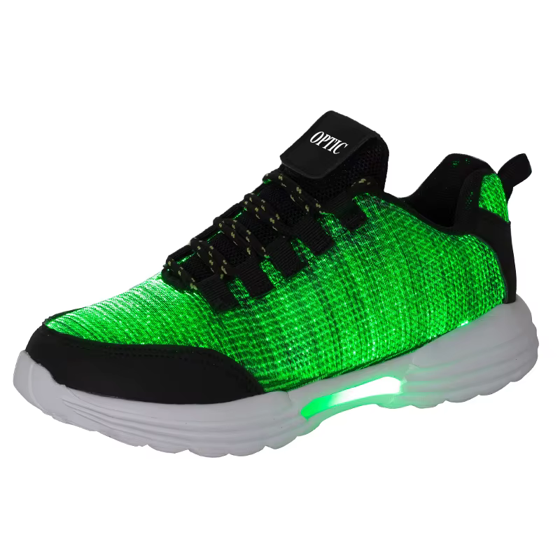LED chaussures lumière pour hommes nouvel an cadeau éclairer baskets USB recharge fibre optique tiss