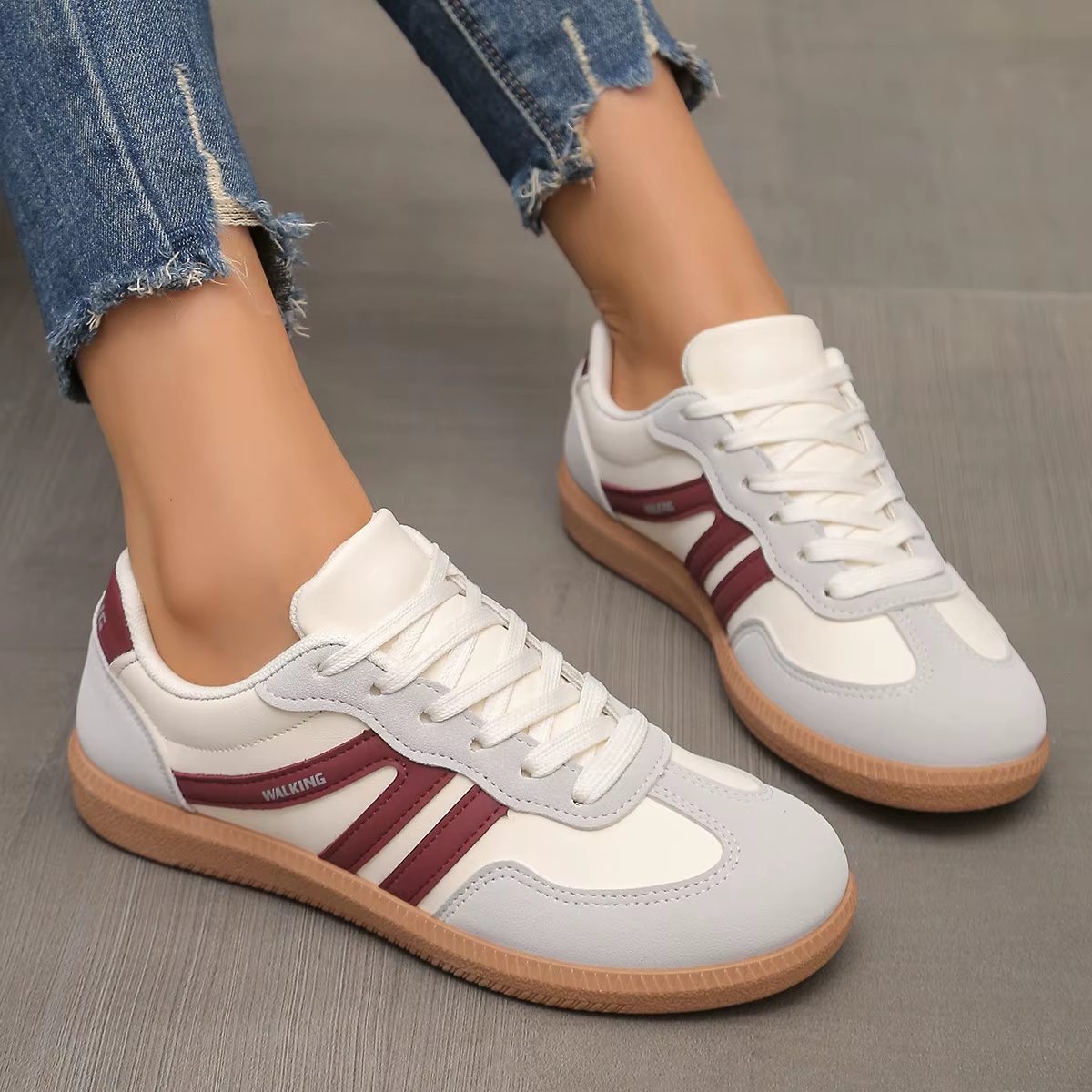 Baskets de luxe pour femmes, mocassins plats, confortables, souples, légères, chaussures d'extérieur
