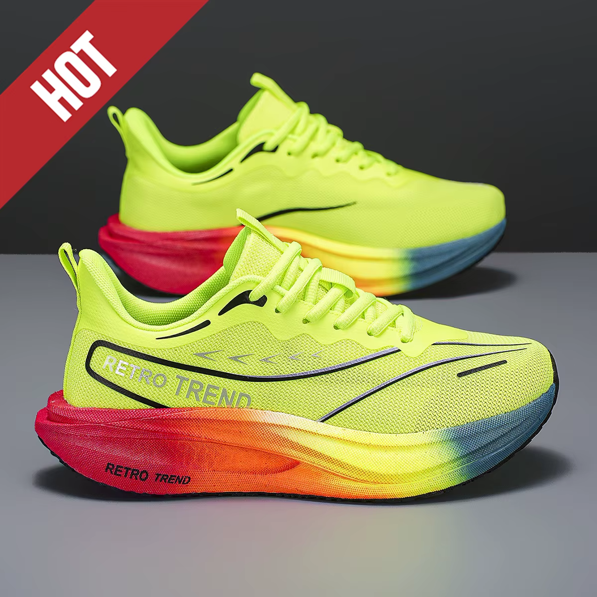 Chaussures de course Marathon avec plaque carbone, grande taille 46, pour hommes et femmes, respiran