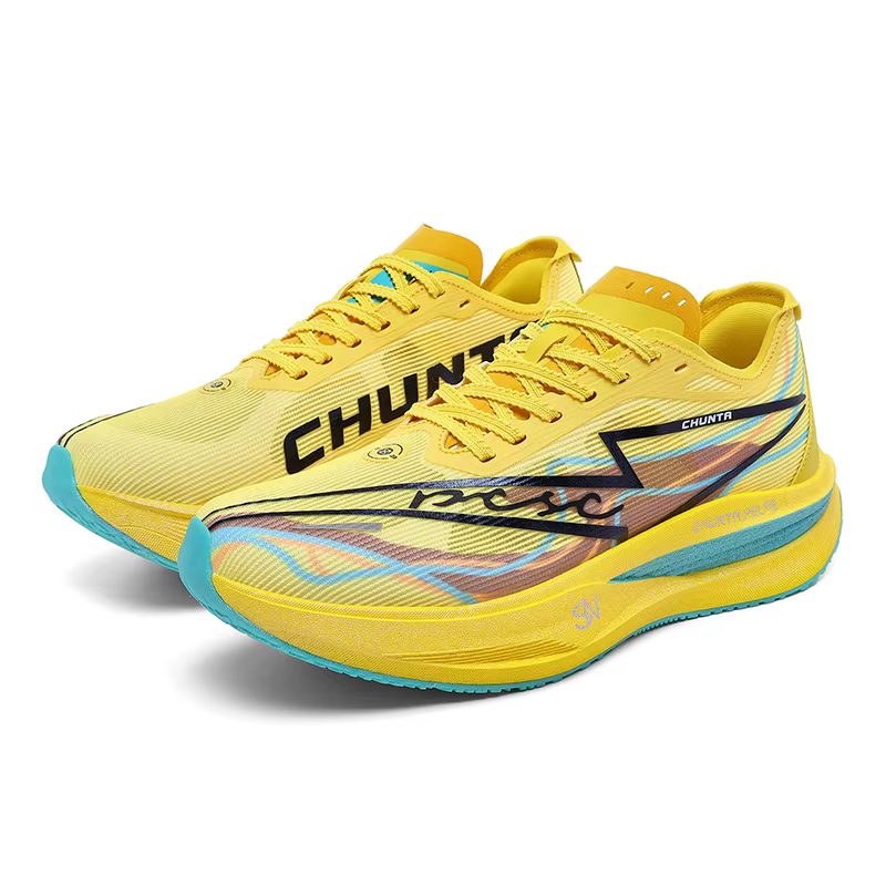 Chaussures de course pour hommes et femmes, antidérapantes et amortissantes, avec plaque en fibre de