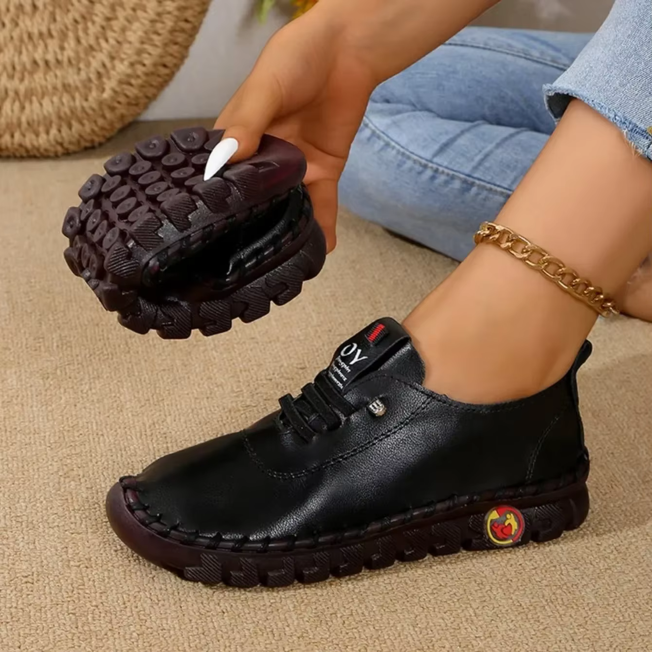 Designer femmes baskets été 2025 nouvelles baskets romaines à semelles souples respirant rétro coutu