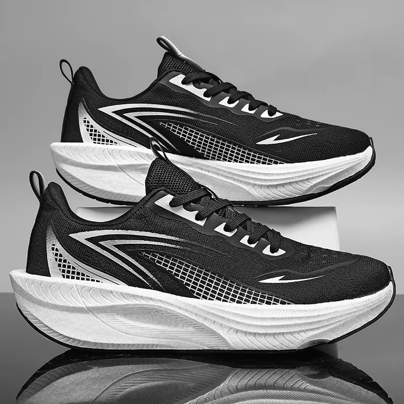 Chaussures de course Marathon pour hommes, sportives, avec coussin d'air, respirantes, légères, conf