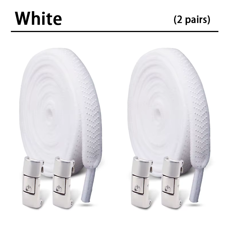 2 paires de lacets de chaussures sans cravate, lacets élastiques, baskets de Tennis pour enfants et 