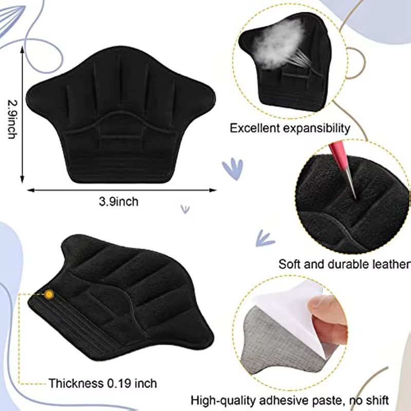 Coussinets de protection de talon en cuir, taille réglable, pour chaussures de sport, soulage la dou