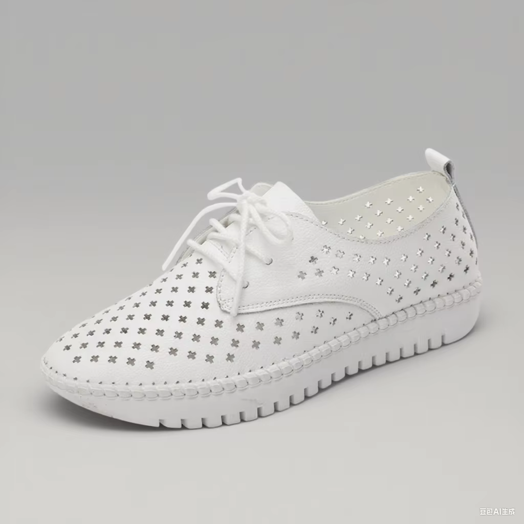 Baskets plates en cuir véritable pour femmes, mocassins décontractés, mocassins creux, chaussures ba