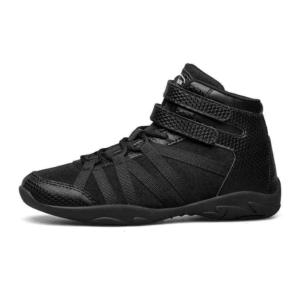 BAXINIER Chaussures de cheerleading montantes noires pour filles, légères, respirantes, pour la comp