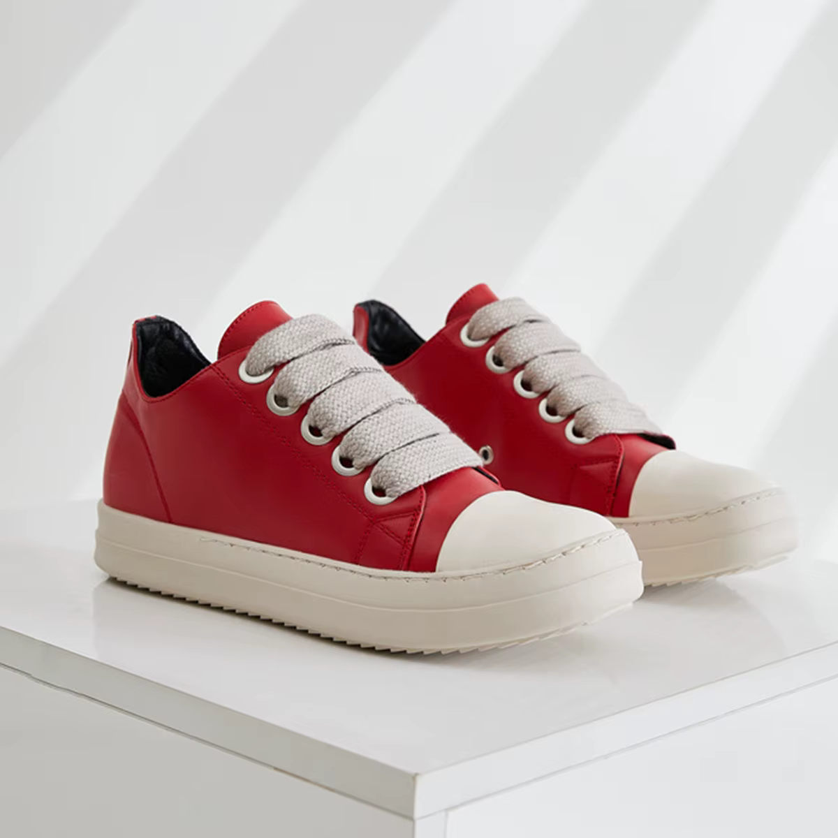 Lacets grossiers pour hommes, chaussures décontractées à fond plat et coupe basse, chaussures de spo